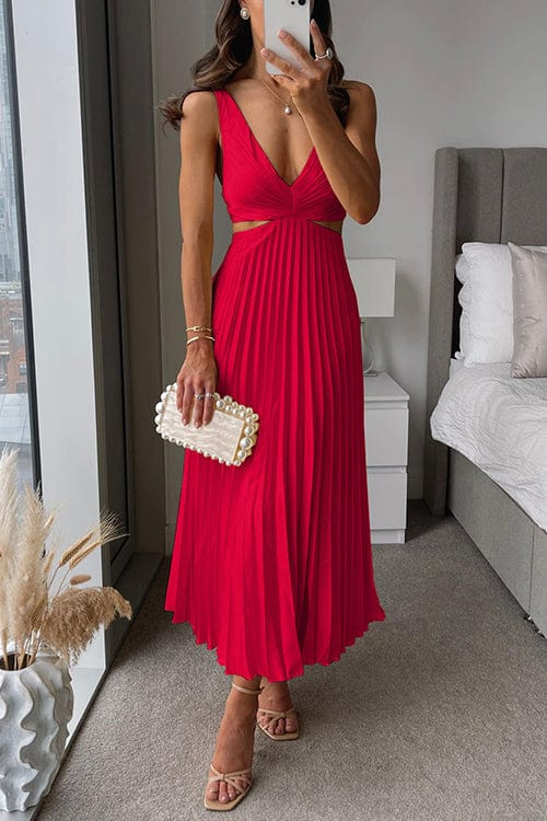 Robe Midi Femme Chic Plissée élégante pour Toutes Occasions 1