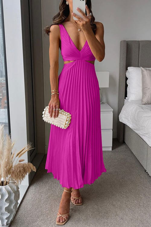 Robe Midi Femme Chic Plissée élégante pour Toutes Occasions 2