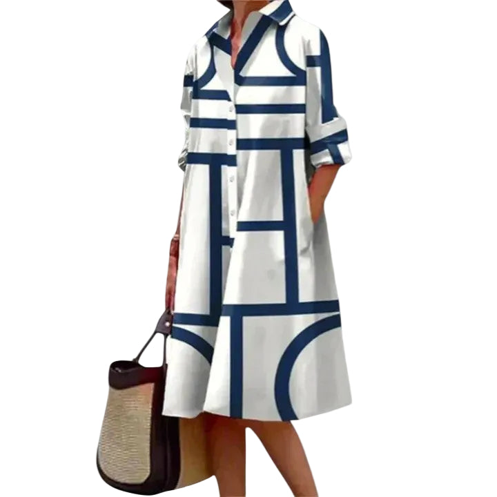 Robe Midi Femme Chic à Pois 0
