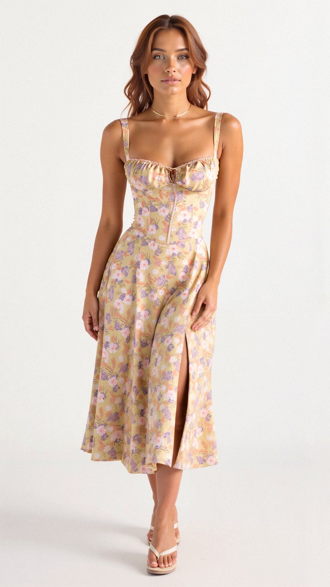 Robe Midi Femme Corset Chic 0