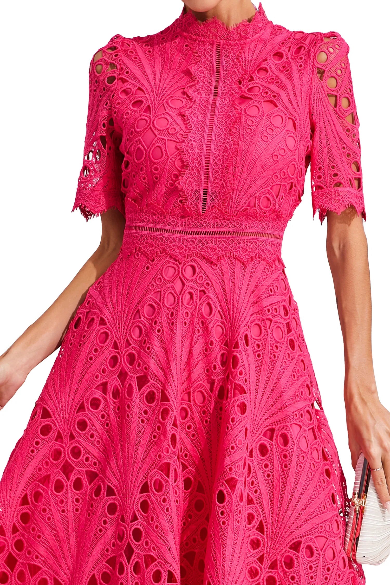 Robe Midi Femme en Dentelle Chic 8
