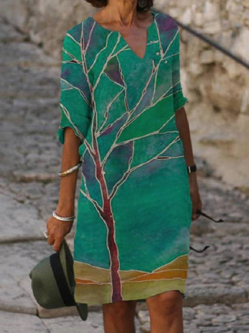 Robe Midi Fleurie pour Femmes Chic 7