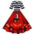 Robe Midi Vintage Halloween Motif Citrouille 3