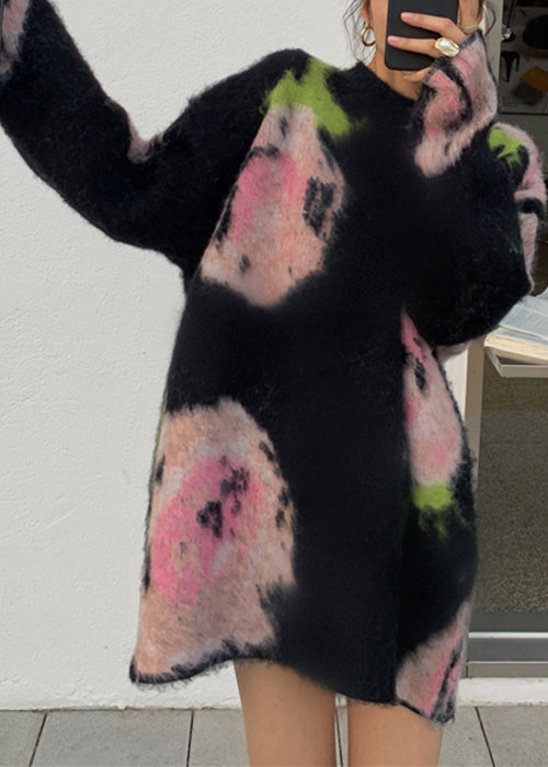 Robe Midi en Tricot Coton pour Femme à Col Rond 1