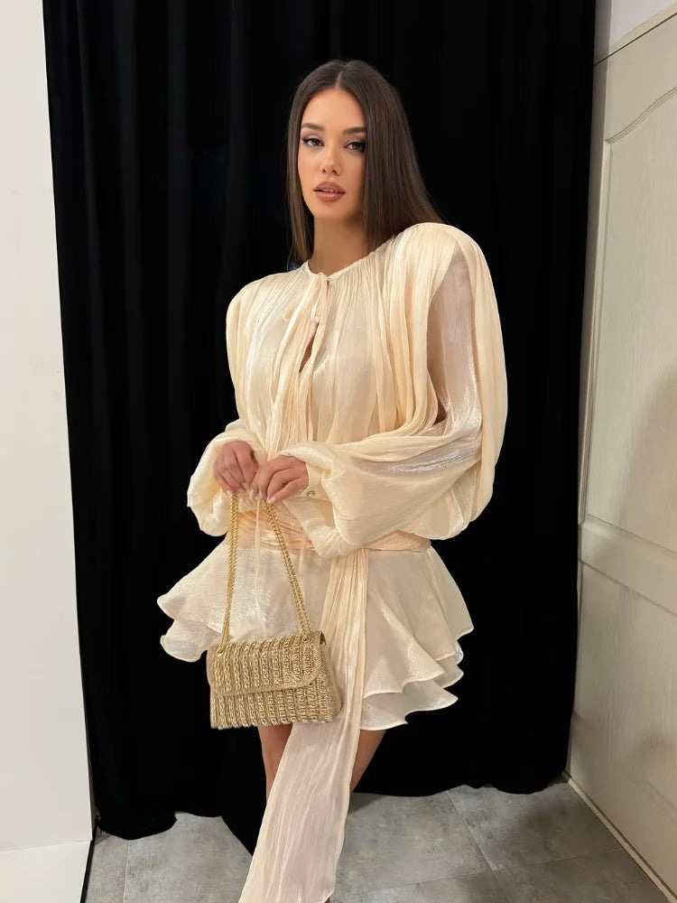 Robe Mini Chic à Volants pour Femmes 3