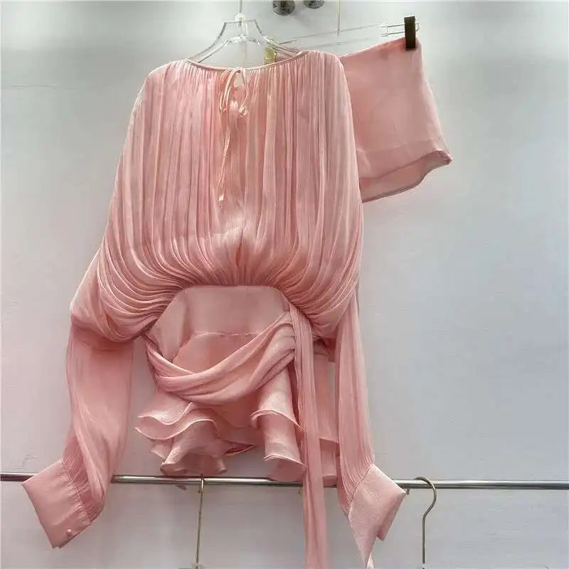 Robe Mini Femme Col en V à Manches Longues 14