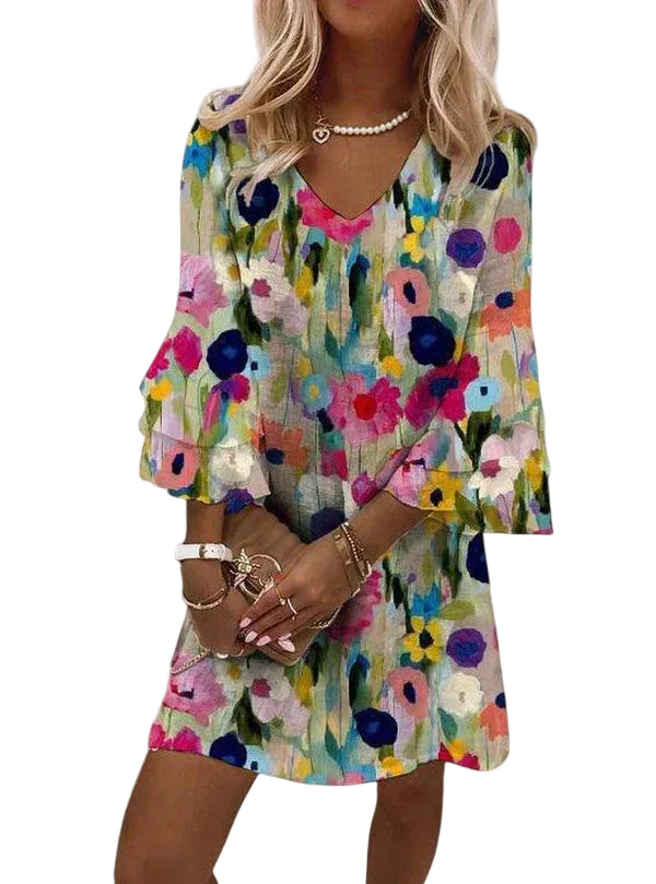 Robe Mini Femme Imprimé Floral 0