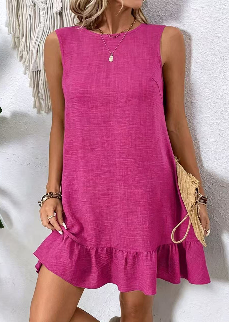 Robe Mini Femme Oversize Sans Manches 1