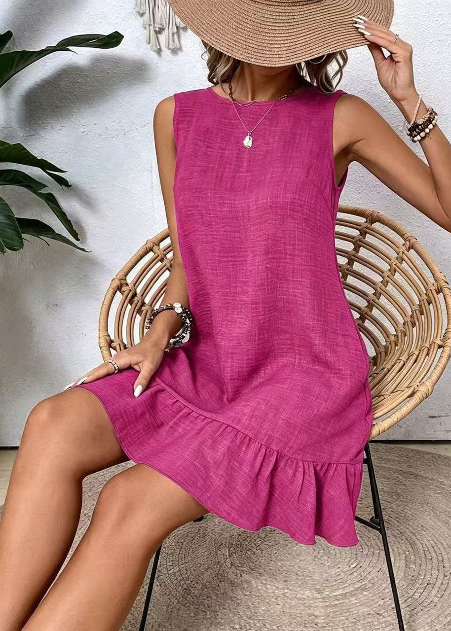 Robe Mini Femme Oversize Sans Manches 2