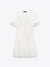 Robe Mini Femme à Manches Bouffantes V-Cou Découpe Taille Broderie 4