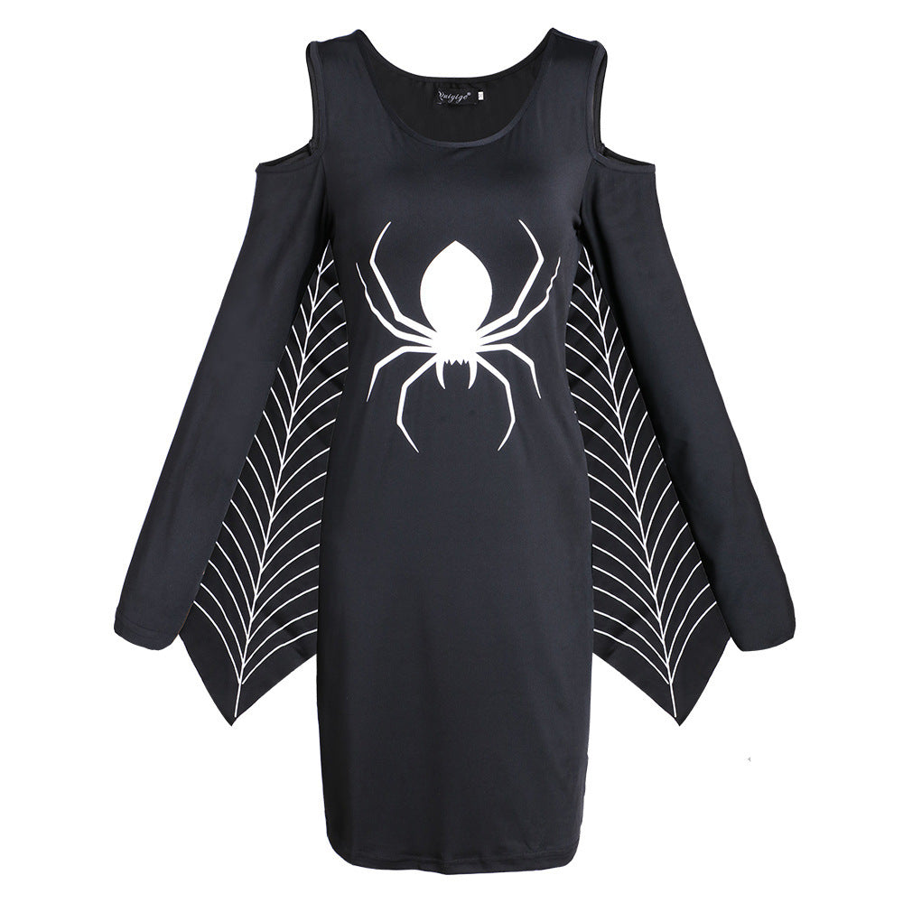 Robe Mini Halloween Gothique Araignée 0