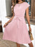Robe Mini Plissée à Manches Courtes pour Femme 4