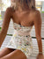 Robe Mini Tube Fleurie Ajustable pour Femme 4