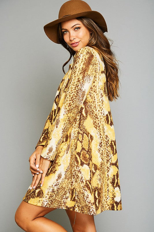 Robe Mini à Imprimé Animal avec Poches pour Femme 3