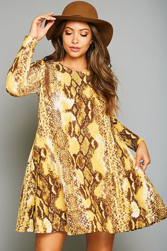 Robe Mini à Imprimé Animal avec Poches pour Femme 4