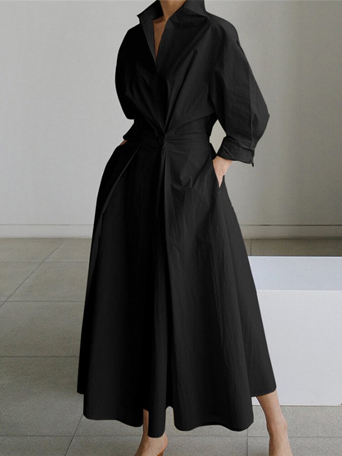 Robe Moderne Femme Confortable en Tissu Léger 6
