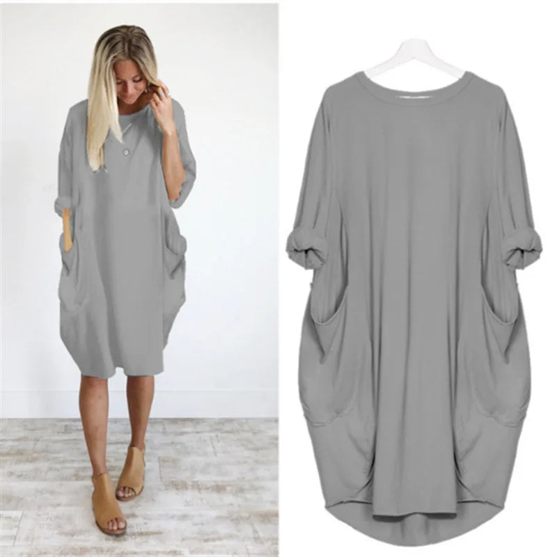 Robe Oversized Femme en Tissu Léger 13