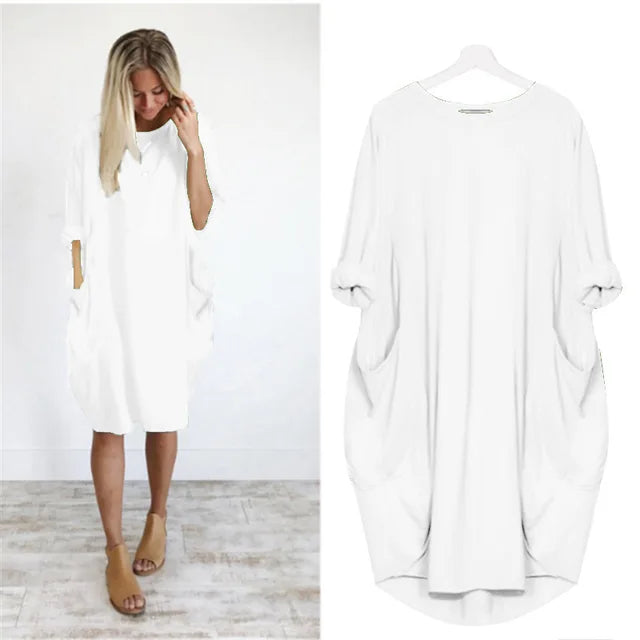 Robe Oversized Femme en Tissu Léger 14