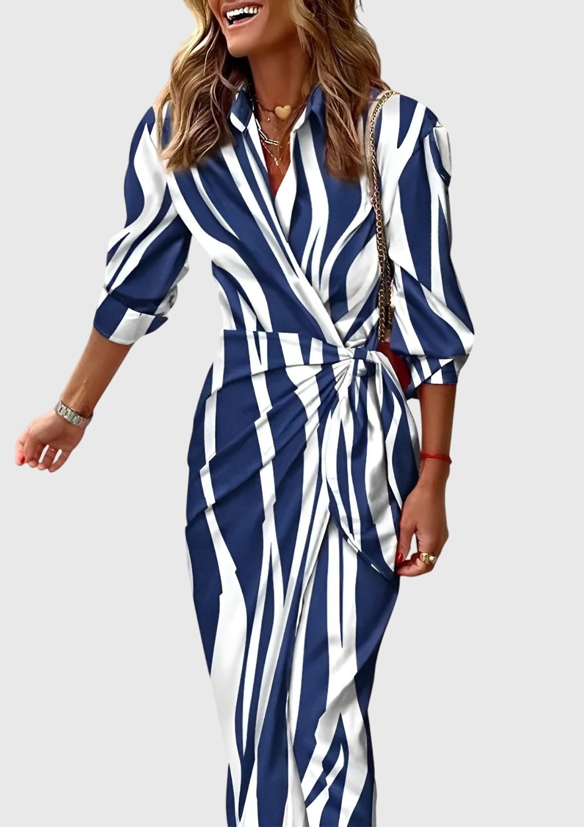 Robe Portefeuille Femme Imprimé Chic 11