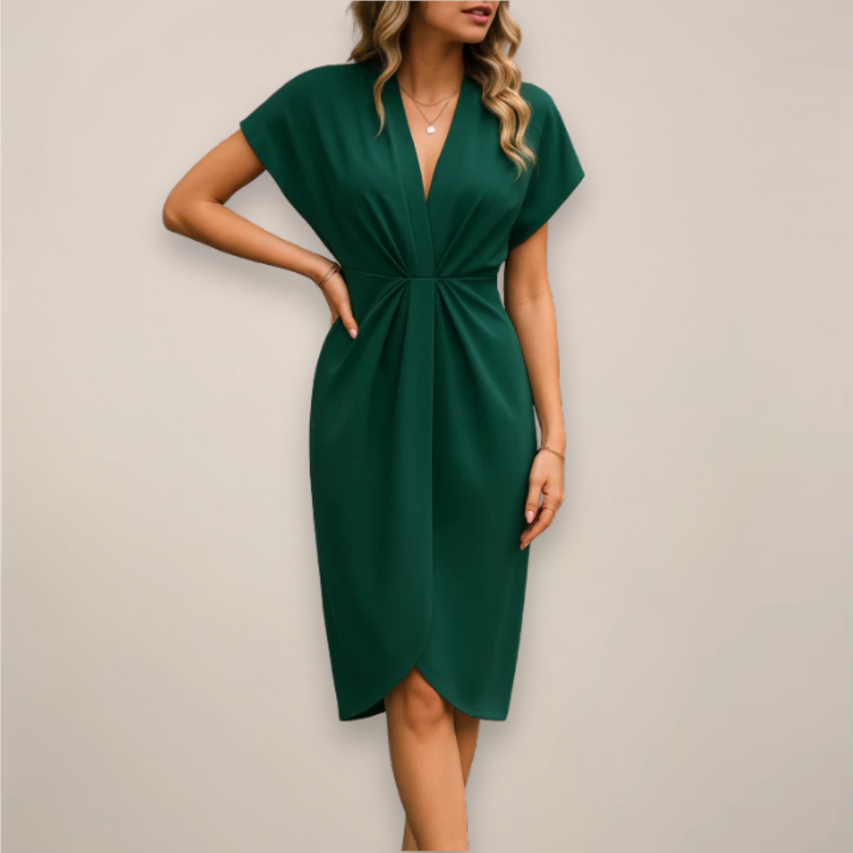 Robe Portefeuille à Col en V pour Femmes 3
