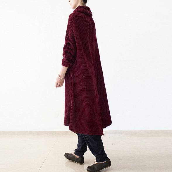 Robe Pull Femme Col Roulé Grande Taille Confortable 2