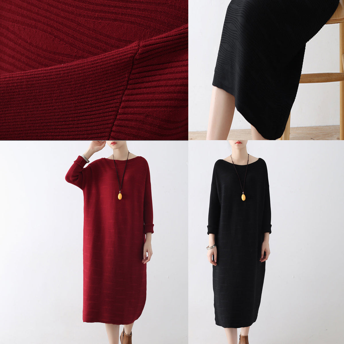 Robe Pull Femme Longue Style Tricot Grande Taille 4