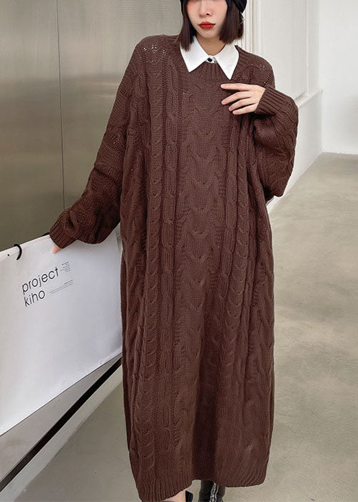 Robe Pull Femme O-Cou en Jacquard 2