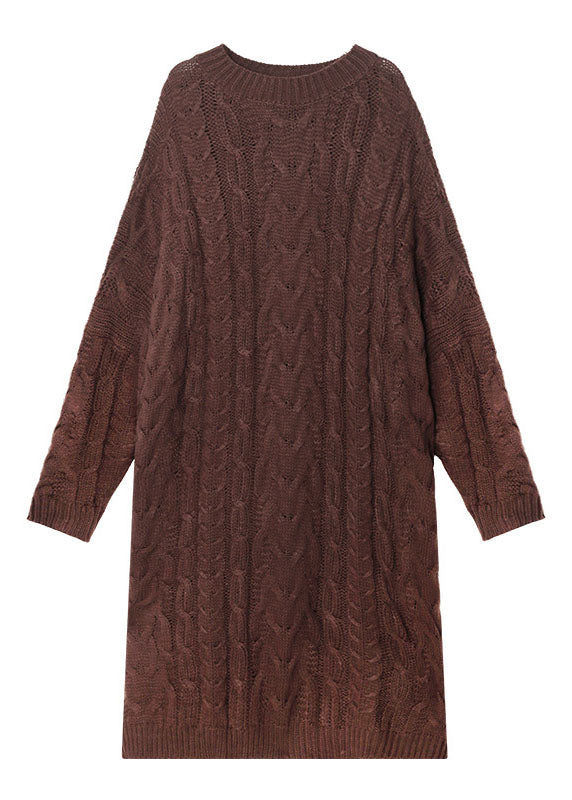 Robe Pull Femme O-Cou en Jacquard 4
