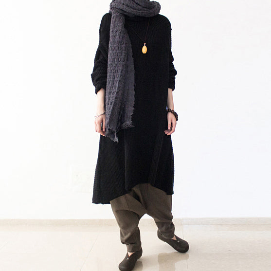 Robe Pull Longue Oversize Femme Col Roulé Hiver 1