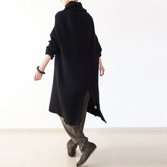 Robe Pull Longue Oversize Femme Col Roulé Hiver 3