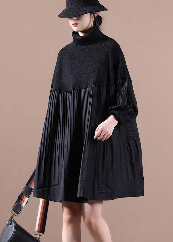 Robe Pull Vintage à Col Haut pour Femme 1