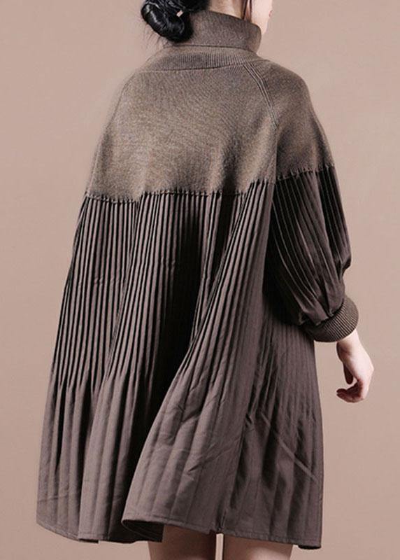 Robe Pull Vintage à Col Haut pour Femme 3