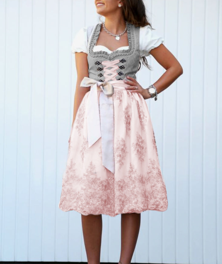 Robe Tracht avec Schürze et Bluse pour Femmes 1