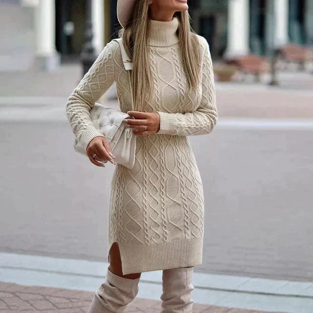 Robe Tricot Femme Hiver Élégante 2