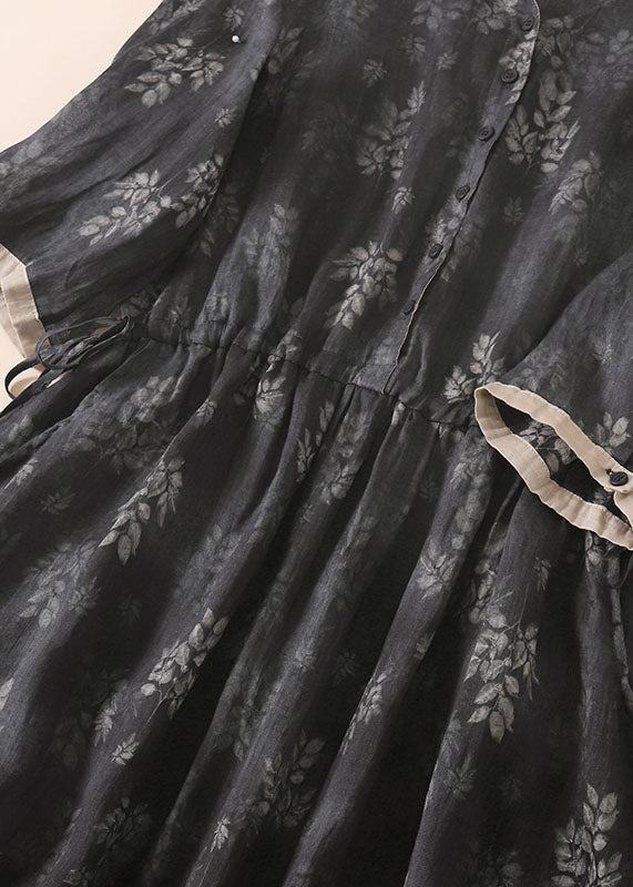 Robe Vintage à Col Claudine pour Femme 2