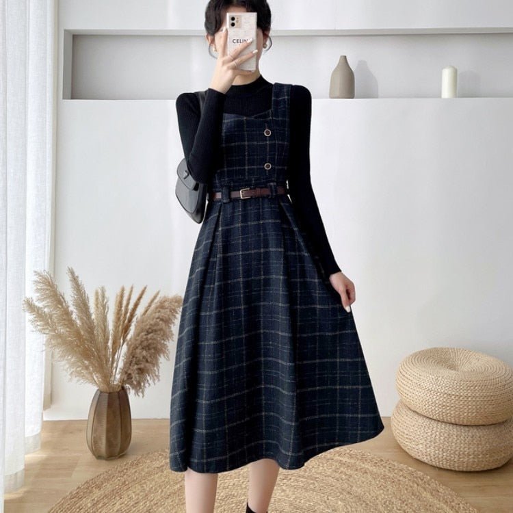 Robe à Carreaux Vintage pour Femme 6