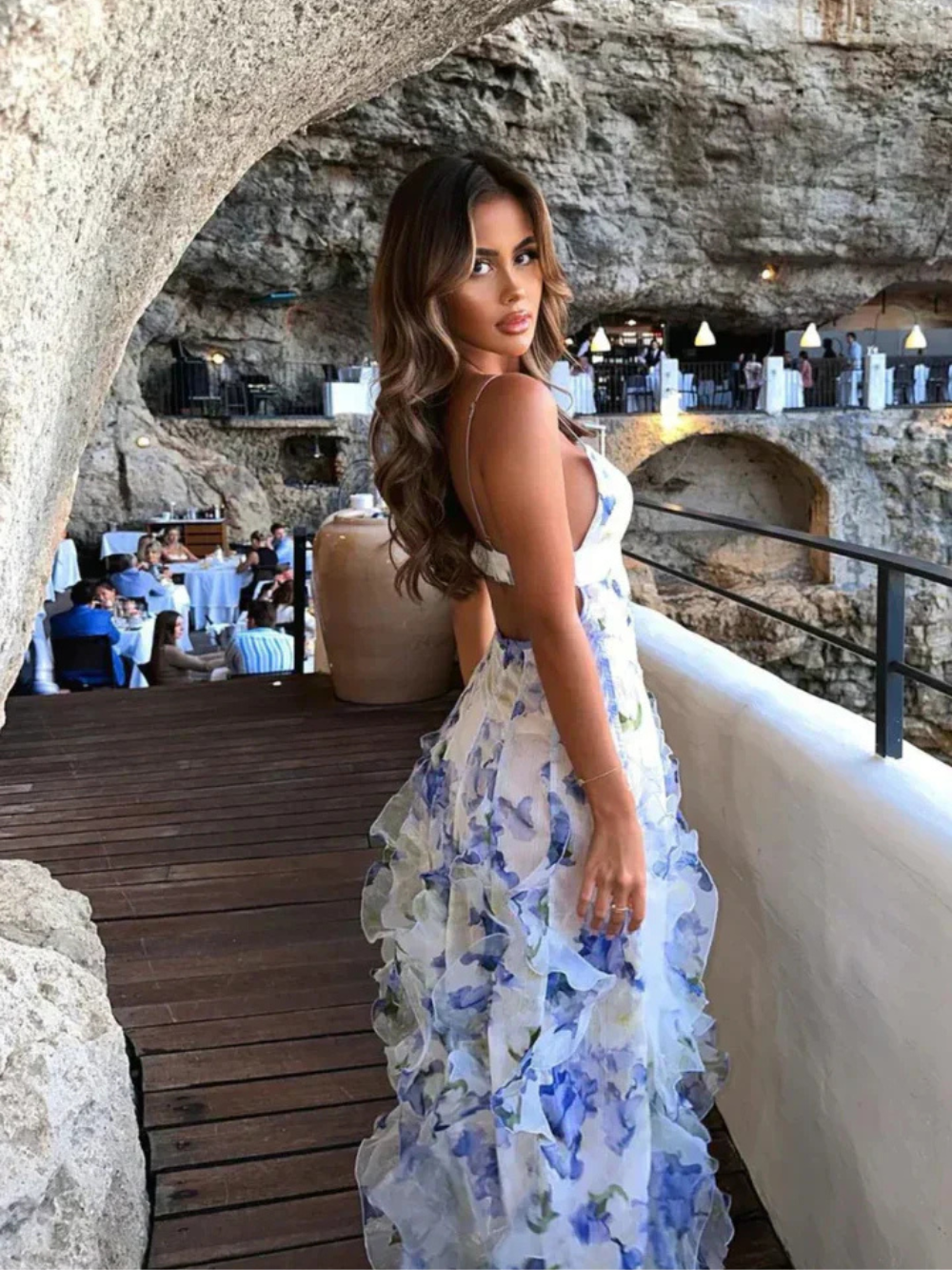 Robe à Fleurs à Volants pour Femmes 3