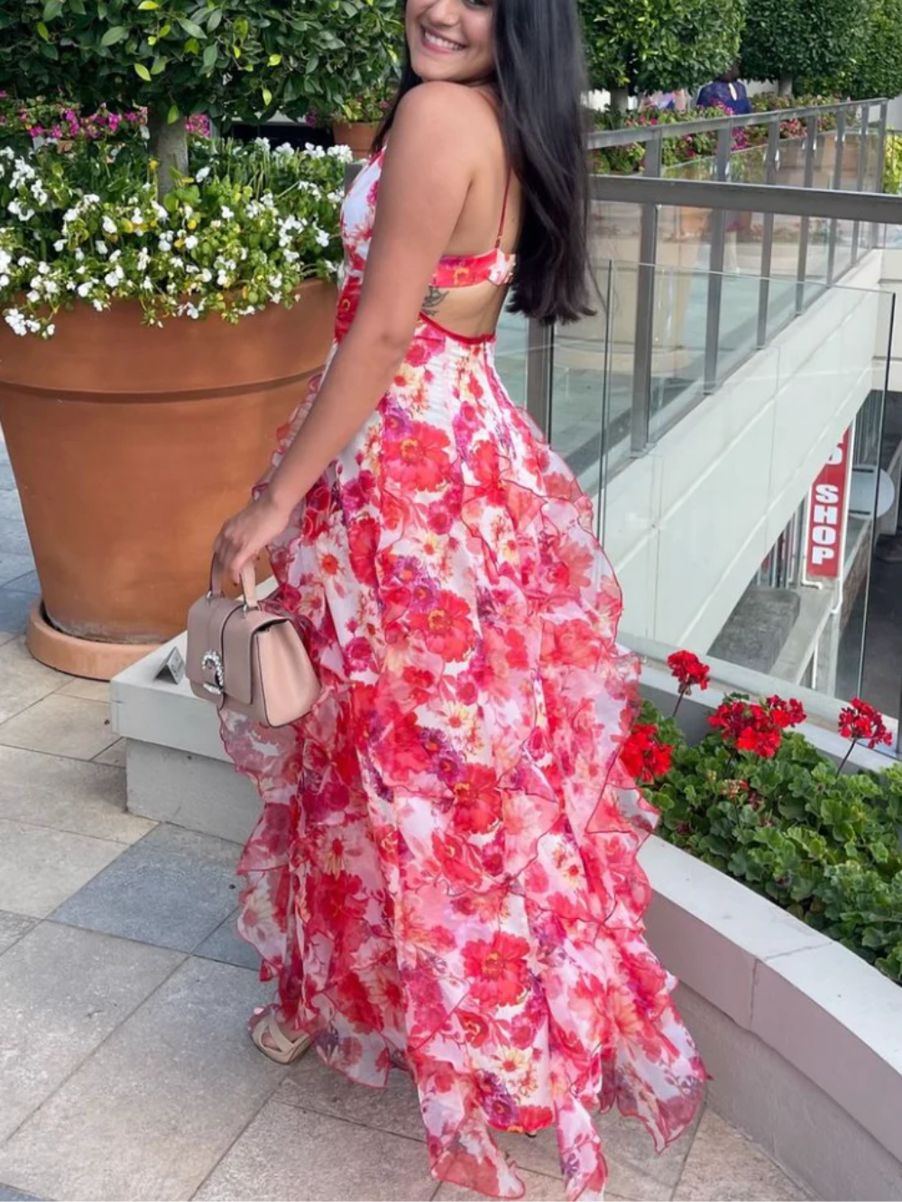 Robe à Fleurs à Volants pour Femmes 8