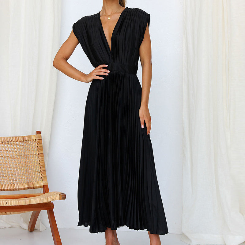 Robe à col en V pour femmes Chic 7