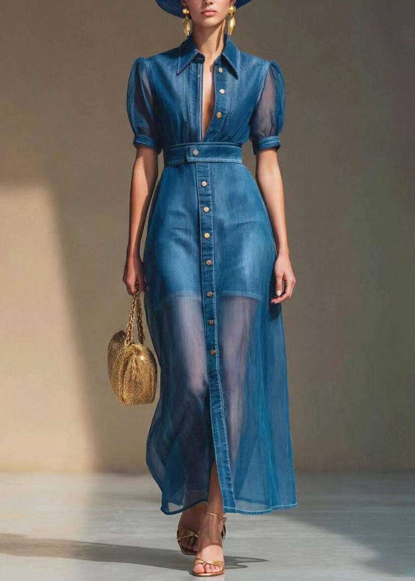 Robe ajustée à col claudine et manches courtes pour femme 1