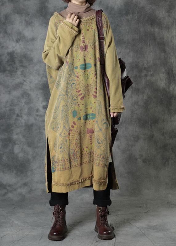 Robe d'Automne en Coton à Col Rond pour Femme 1