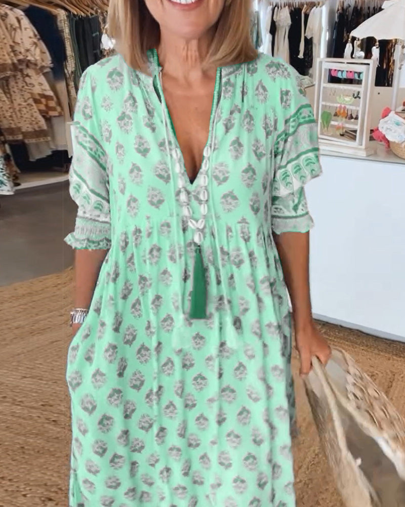 Robe d'Été Femme Aérée Fleurie Chic 2