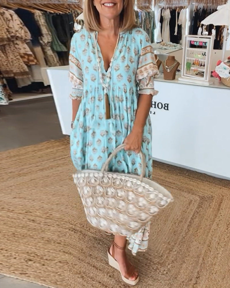 Robe d'Été Femme Aérée Fleurie Chic 3