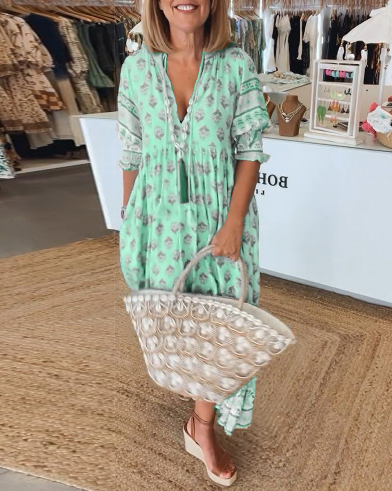 Robe d'Été Femme Aérée Fleurie Chic 4