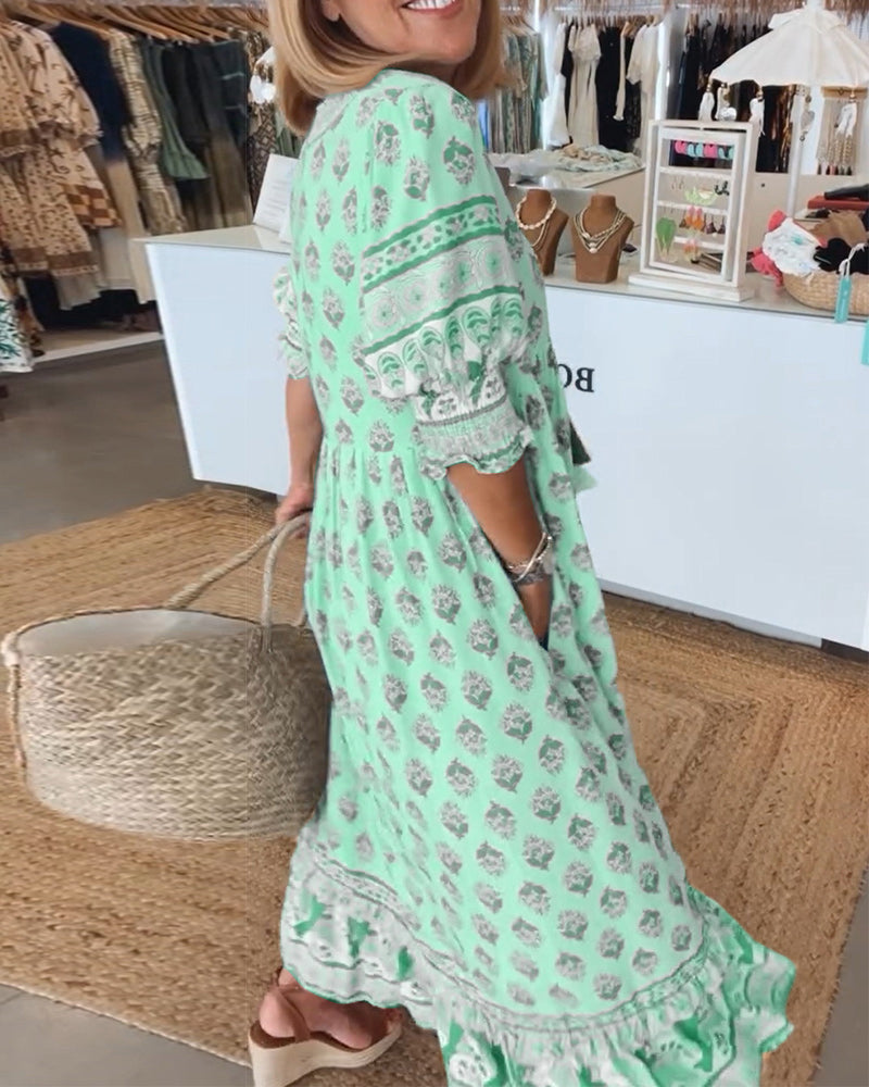 Robe d'Été Femme Aérée Fleurie Chic 7