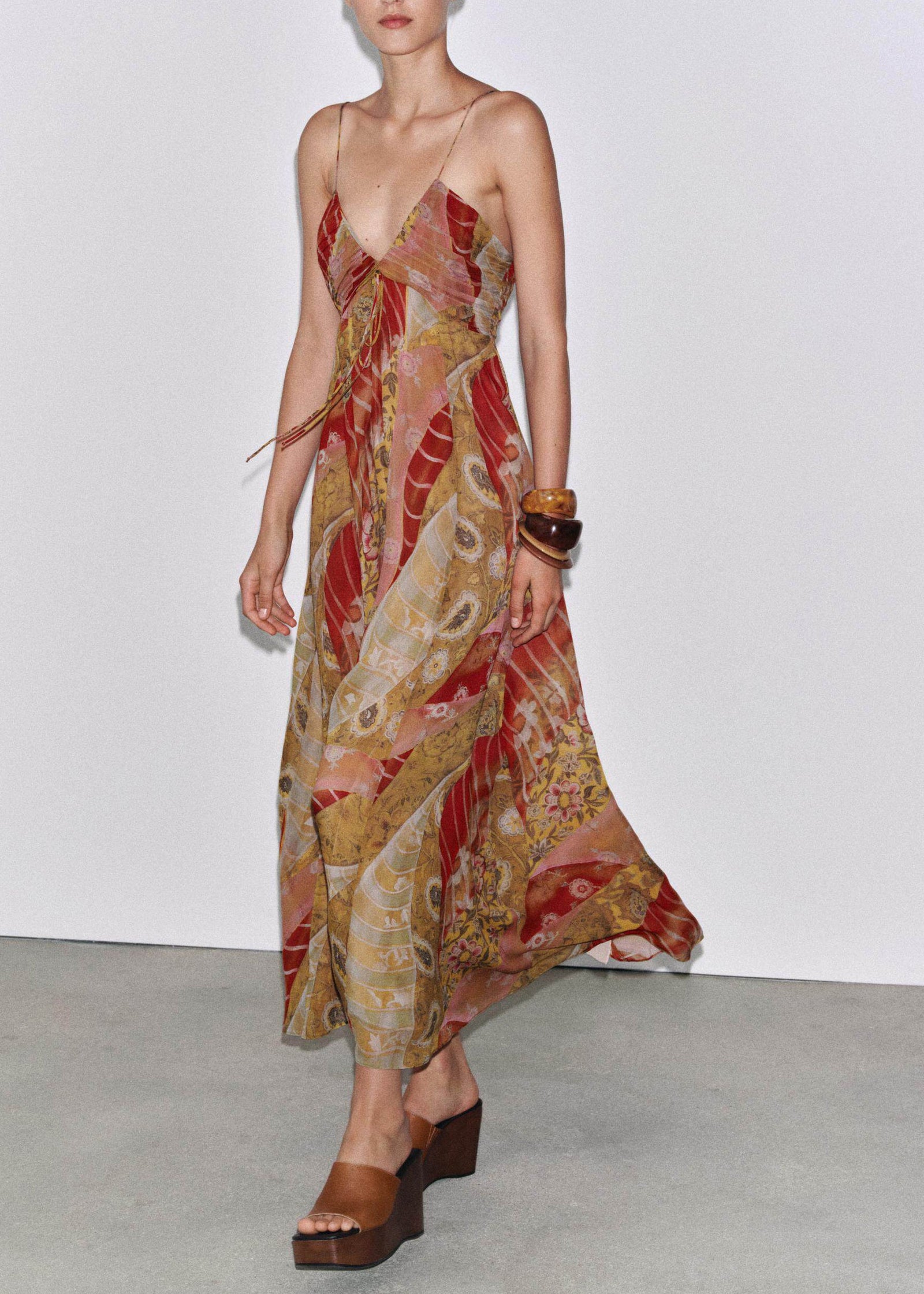 Robe d'Été Femme Bohème Col V Dos Nu 1