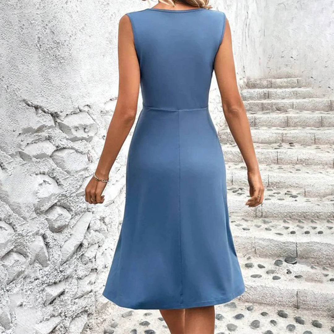 Robe d'Été Femme Midi Chic en Tissu Léger et Respirant 8