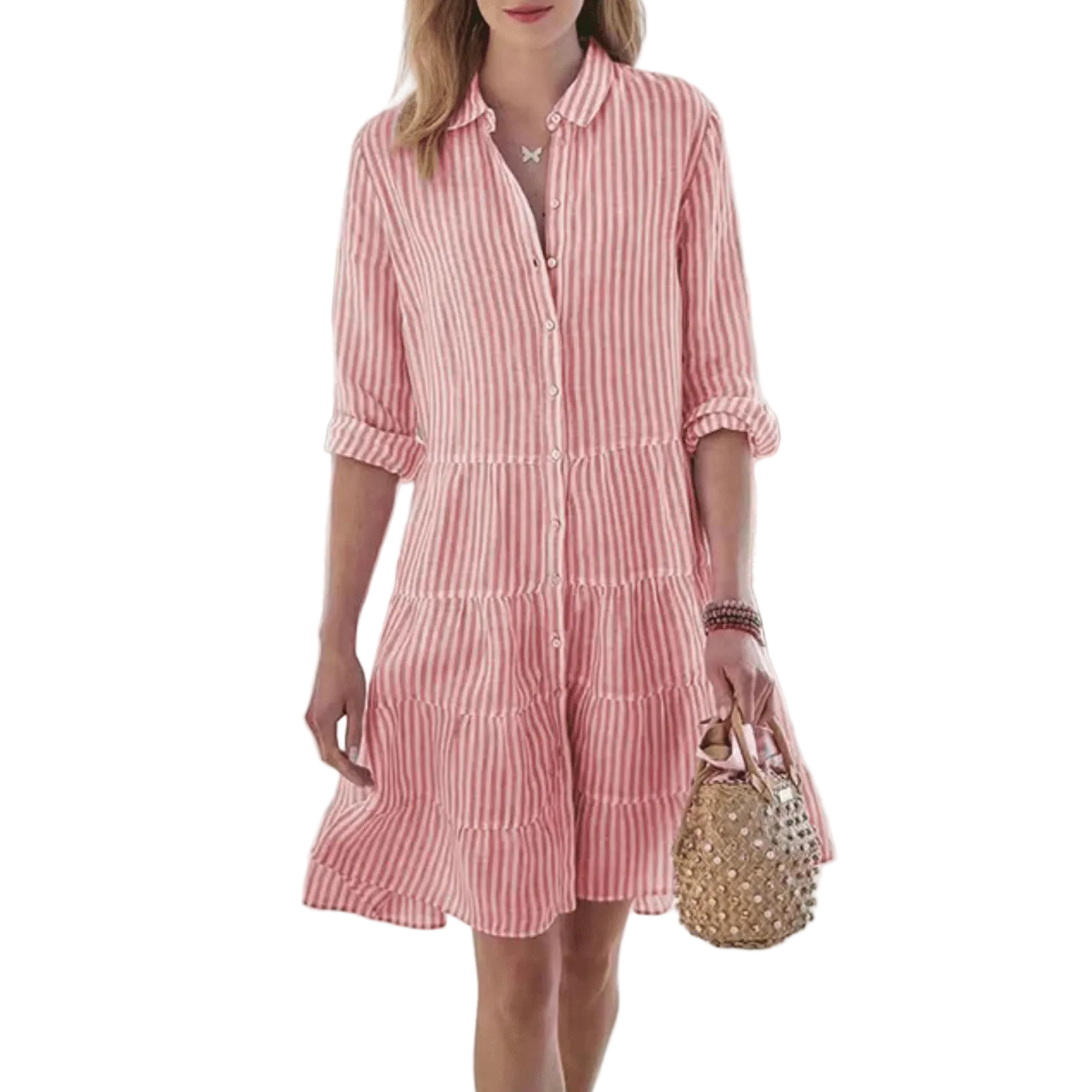 Robe d'Été Femme Rayée Chic 1
