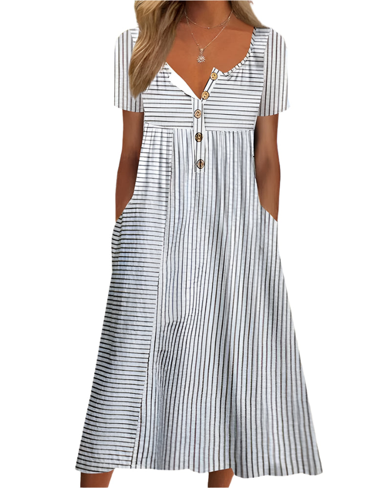 Robe d'Été Femme Style Moderne avec Imprimé Vintage 0
