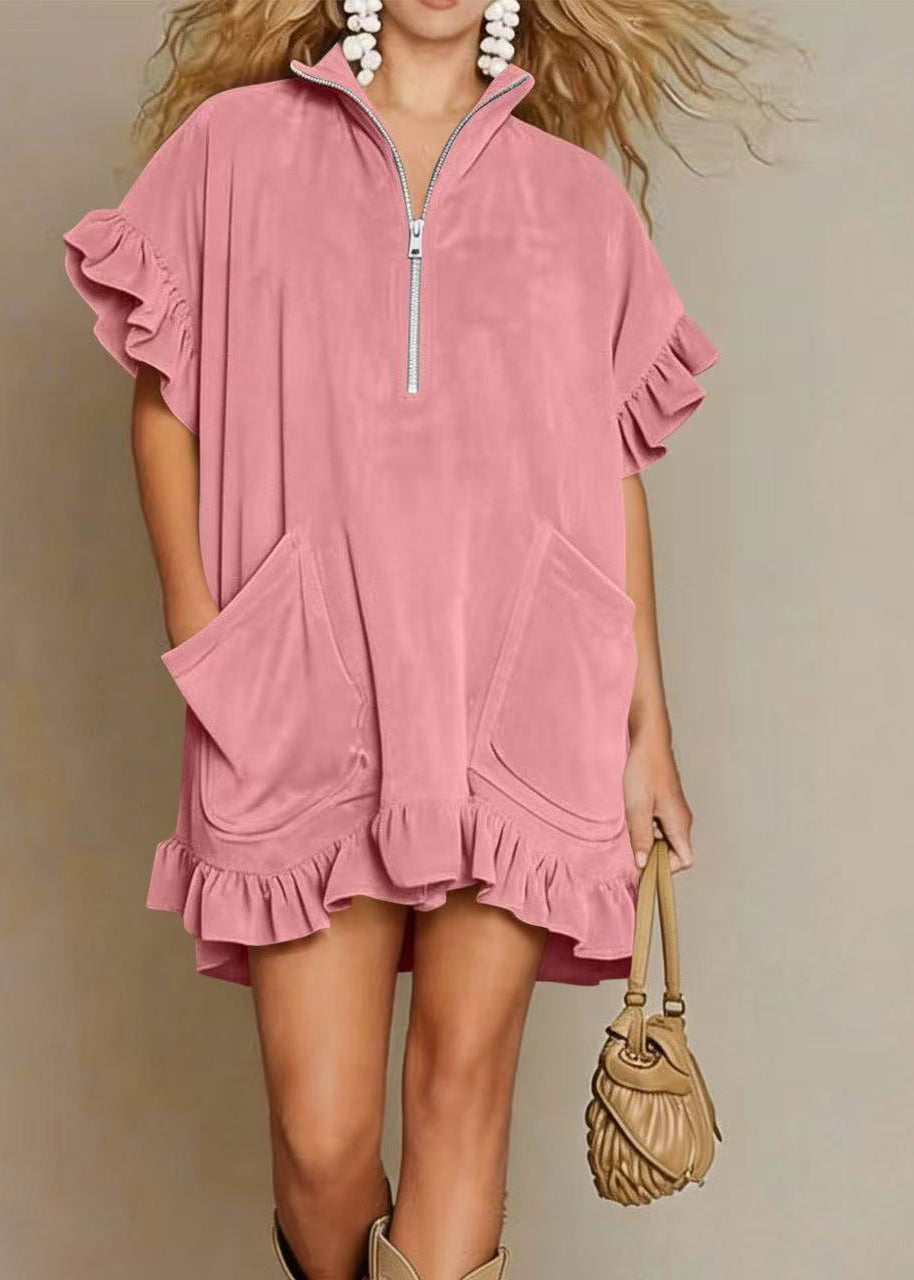Robe d'Été Longue Femme à Volants 2